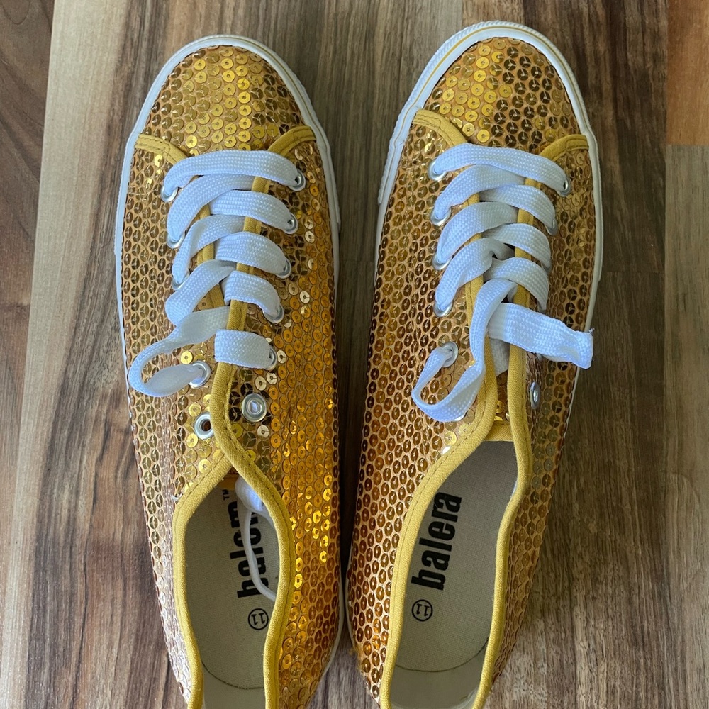 Balera Gold Sequin Women's Sneakers